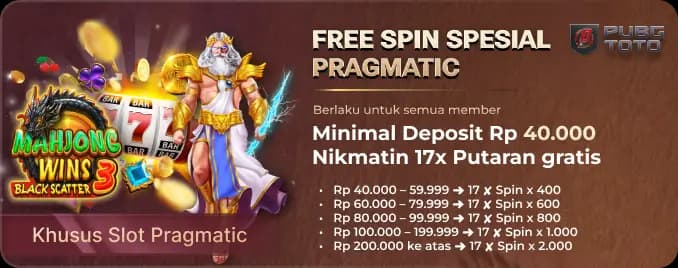 FREE SPIN 17✘ SPESIAL PRAGMATIC